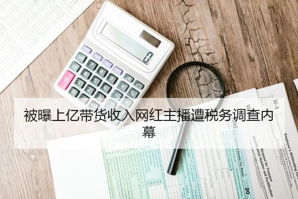被曝上亿带货收入网红主播遭税务调查内幕